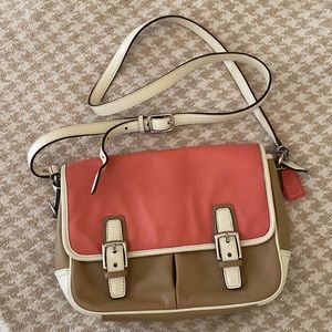 Coach Tan & Pink Crossbody bag!